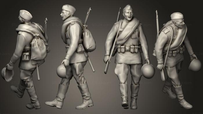 Military figurines (soldiers ussr 6, STKW_0558) 3D models for cnc